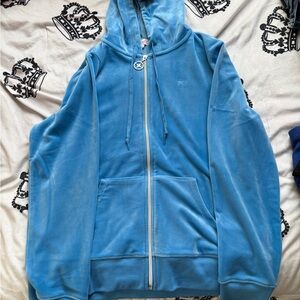 Juicy Couture Blue Velour Hoodie